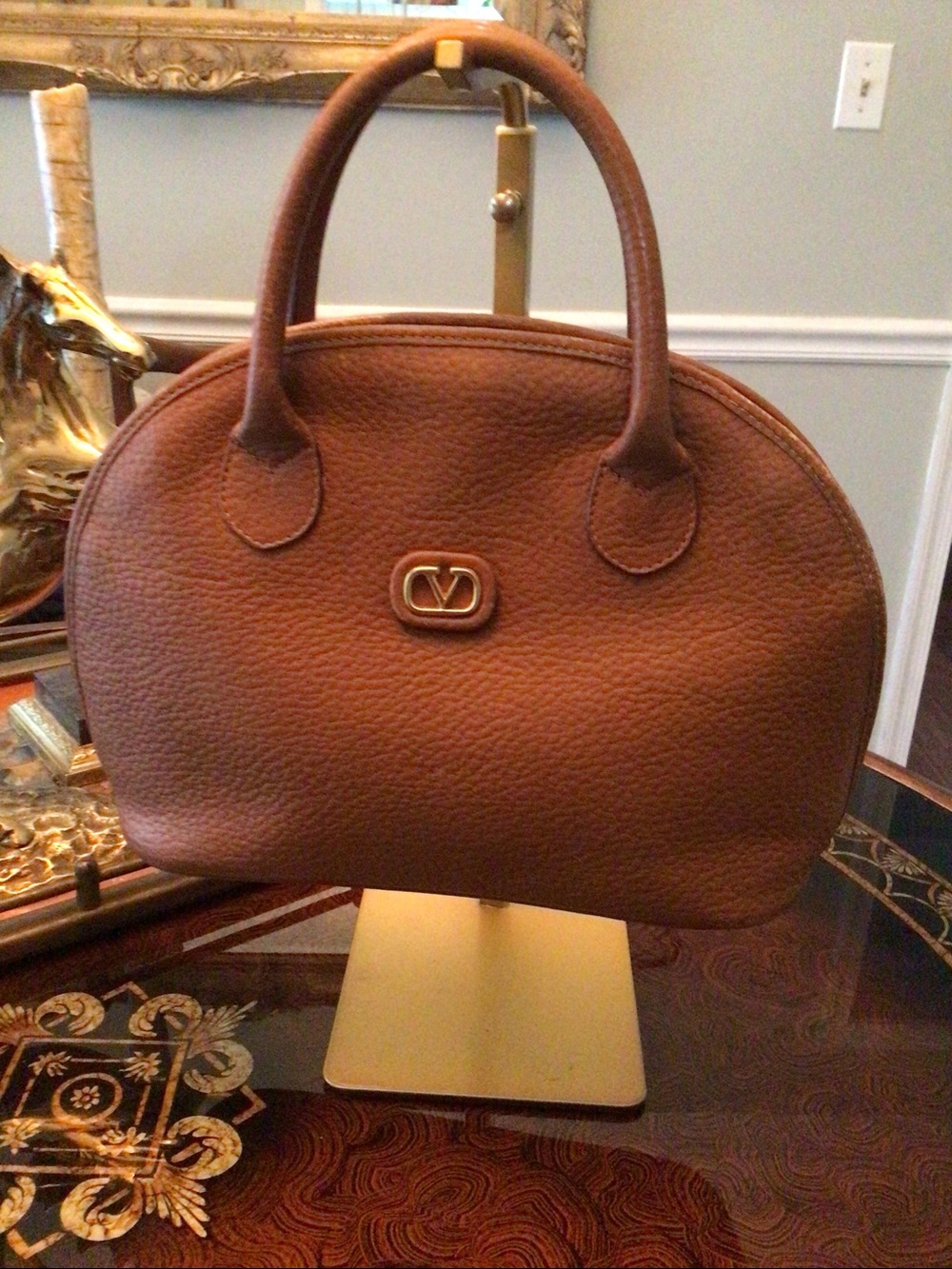 Valentino Garavani Leather Dome Bag